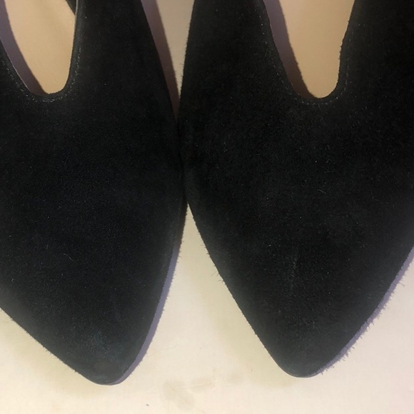 42 Gold Women’s Overcome V Throat Black Genuine Suede Slip On Mules Size 7.5/38 - Picture 16 of 16